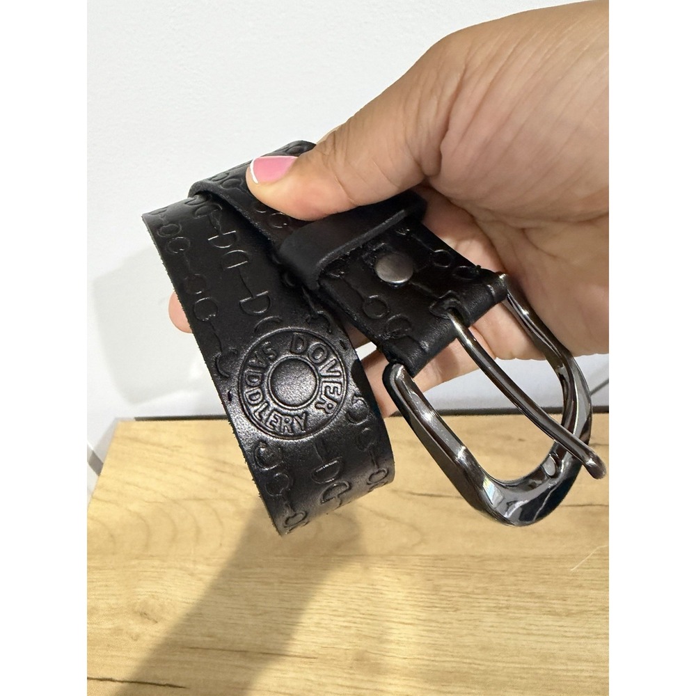 Dover Saddlery Bit By Bit‎ Belt Embossed Leather Equestrian Women Sz 28 Black